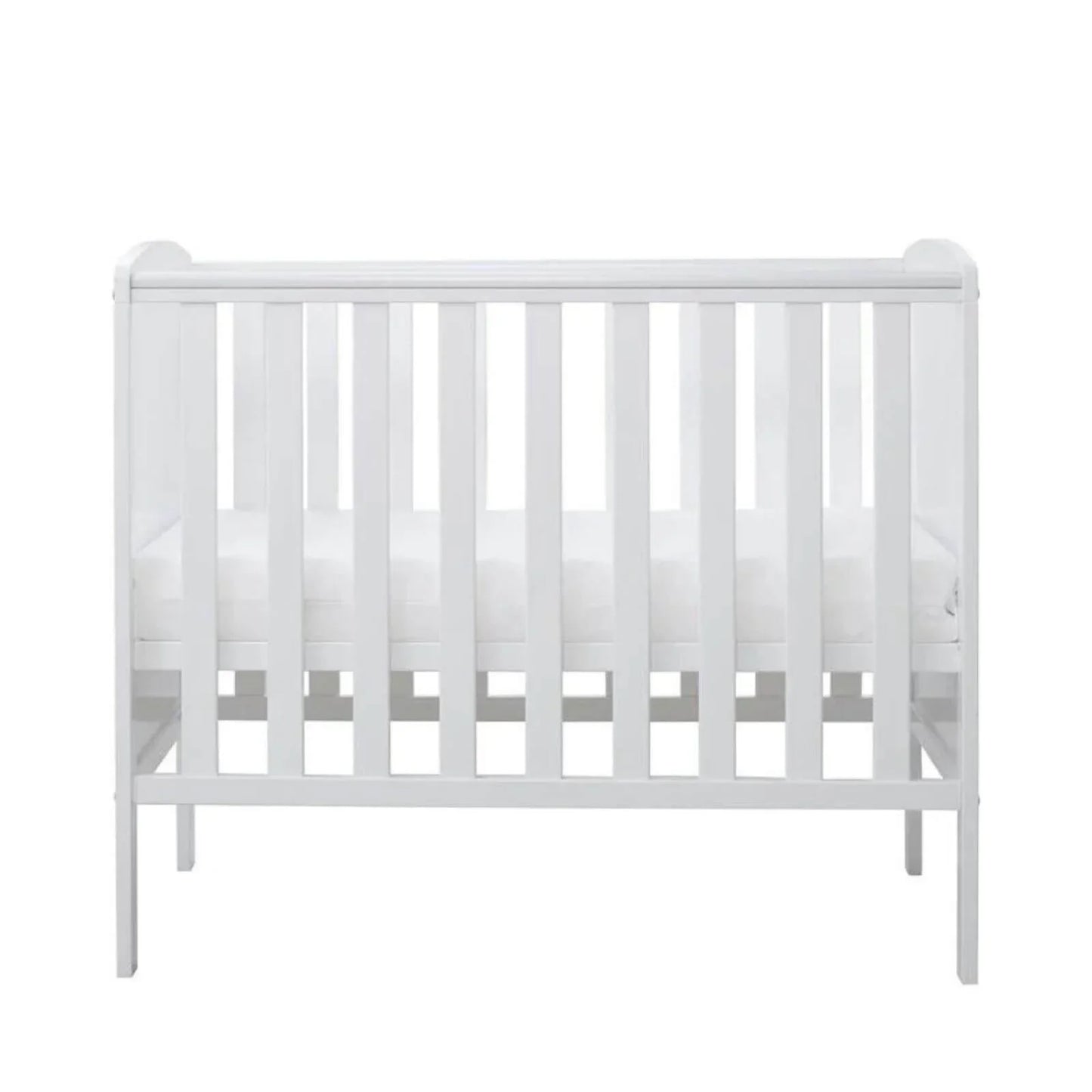 Ickle Bubba Coleby Space Saver Cot White - Fibre Mattress