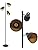 Tree Adjustable Floor Lamp, Retro Metal Black/Gold, E27 Socket Max. 25 W, 3 Lights, 166 cm Spotlight Floor Lamp Industrial for Reading Living Room Bedroom Office