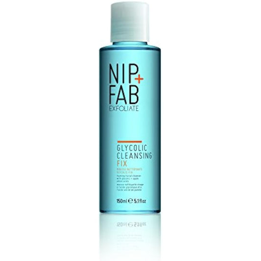 Nip + Fab Glycolic Acid Fix Foaming Cleanser for Face with Olive Oil, Exfoliating Resurfacing AHA Facial Cleansing Foam Wash for Exfoliation Even Tone Brighten Skin, Fine Lines and Wrinkles, 150 ml
