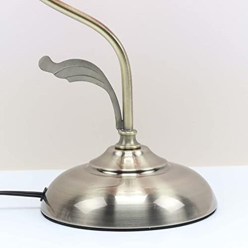 Bieye L30832 Tiffany Style Stained Glass Flower Petal Table Lamp with Brass Base for Home Décor (Pink, 8" Apple Blossom)