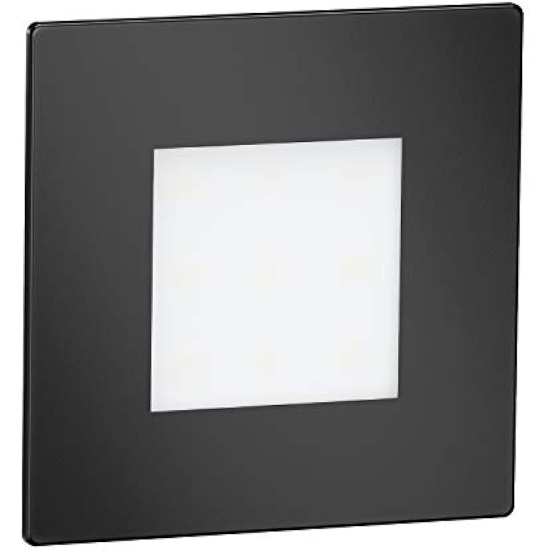 ledscom.de 12 LED Staircase Light/recessed Wall Light FEX for Indoors and Outdoors, Angular, Black, 85 x 85mm, Cool White