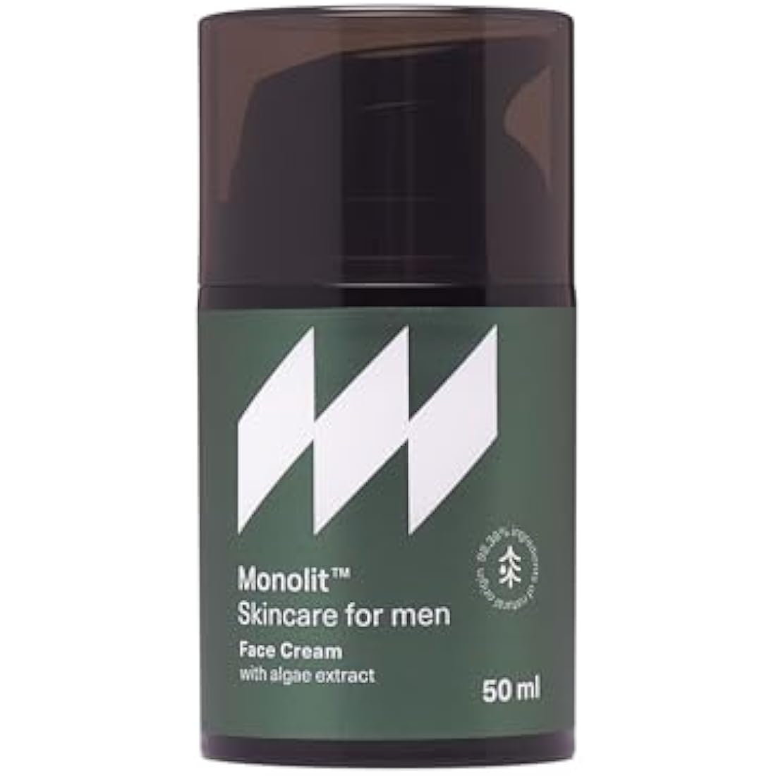 Monolit Face Cream with Algae Extract, For Man, Nourishing Avocado Oil, Anti-aging Spirulina, Moisturizing Coconut Oil, 50ml