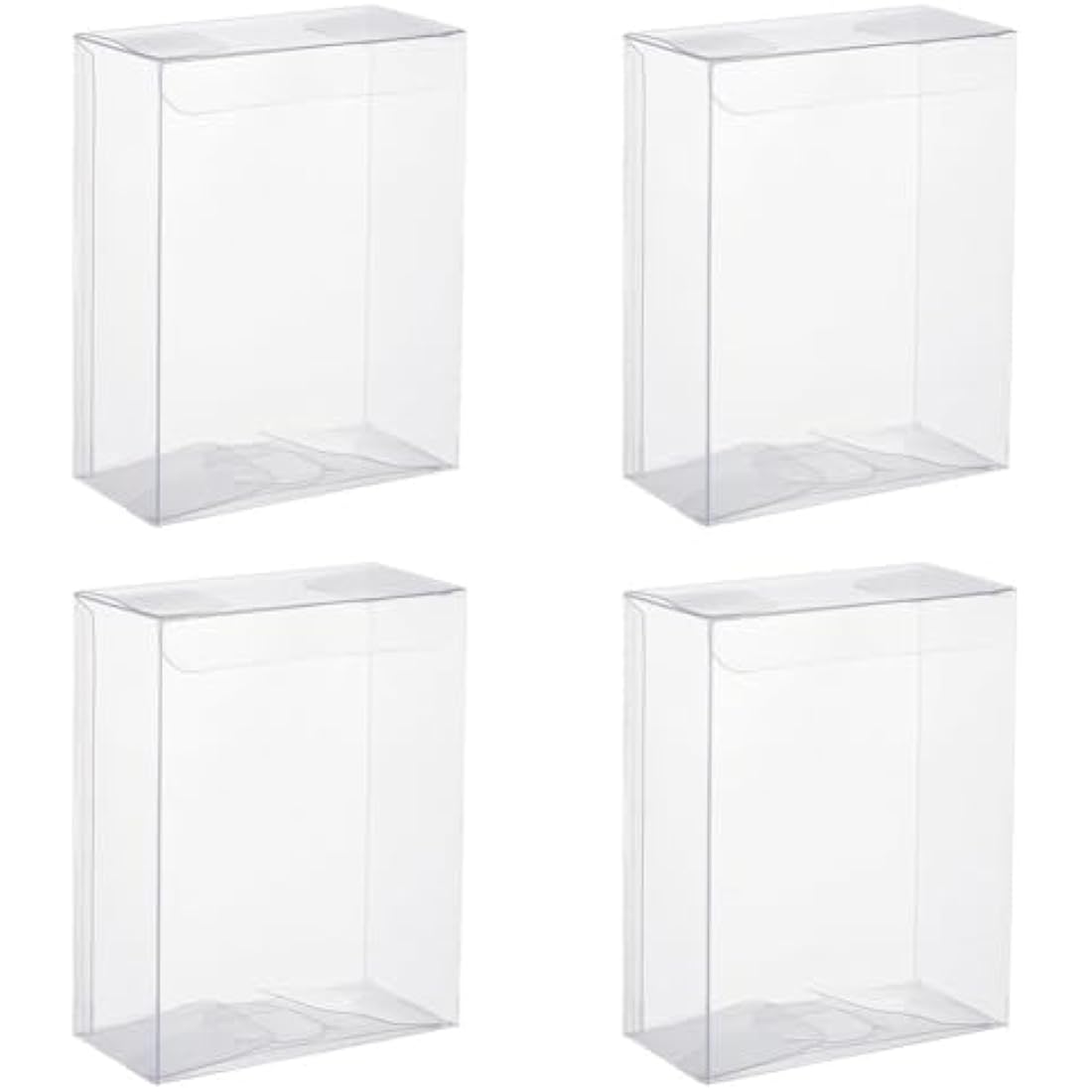 BENECREAT 30PCS 10.8x8.5x4cm Clear Wedding Favor Boxes with Protective Film, PVC Rectangle Transparent Gift Boxes for Candy Chocolate Birthday Party Gift Wrapping