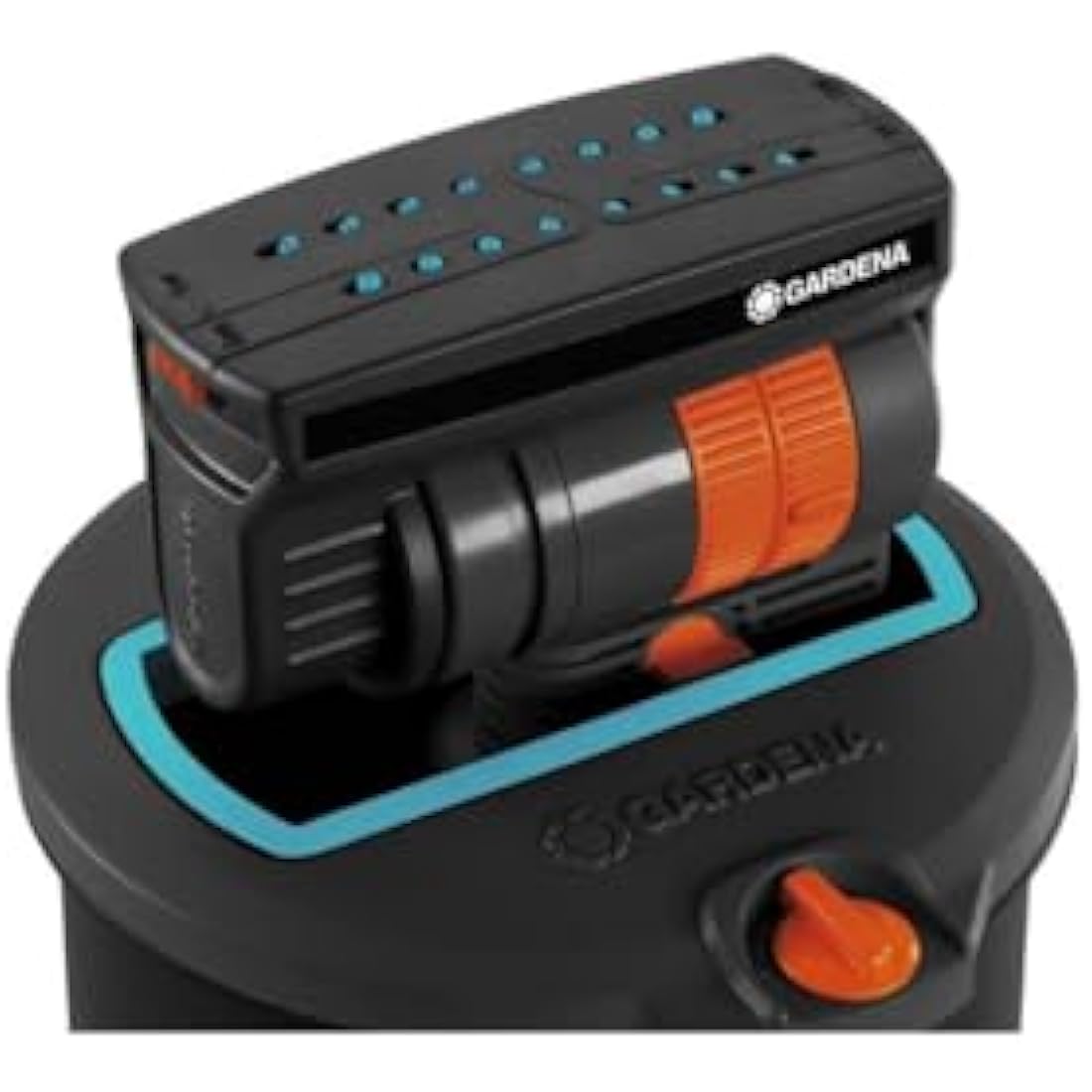 Gardena Sprinkler System Complete Set with Sversive Quadrangers OS 140: Irrigation System for Square and Rectangular Surfaces up to Max 140 m², ground level mounted (8221-20)