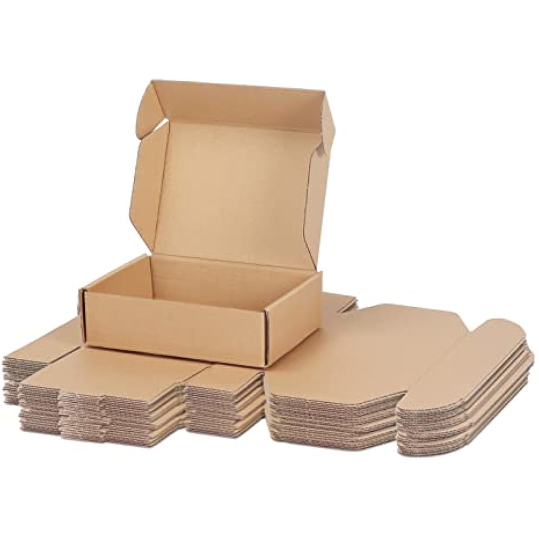 RLAVBL 25 Pack 178x127x51 mm (7x5x2 in) Shipping Boxes Small Brown Corrugated Cardboard Box for Packing Mailing