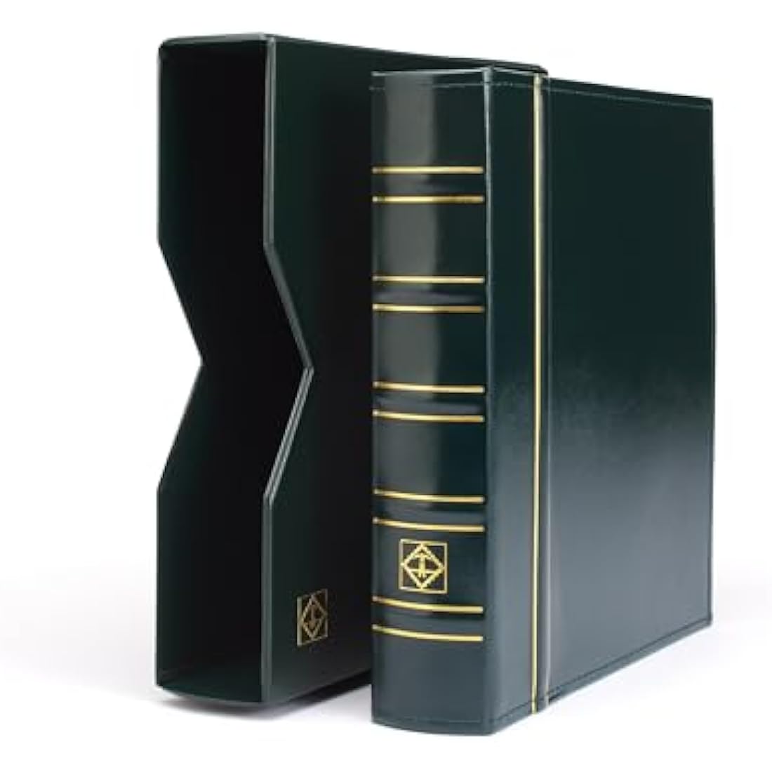Lighthouse coin album OPTIMA, in classic design incl. slipcase, green