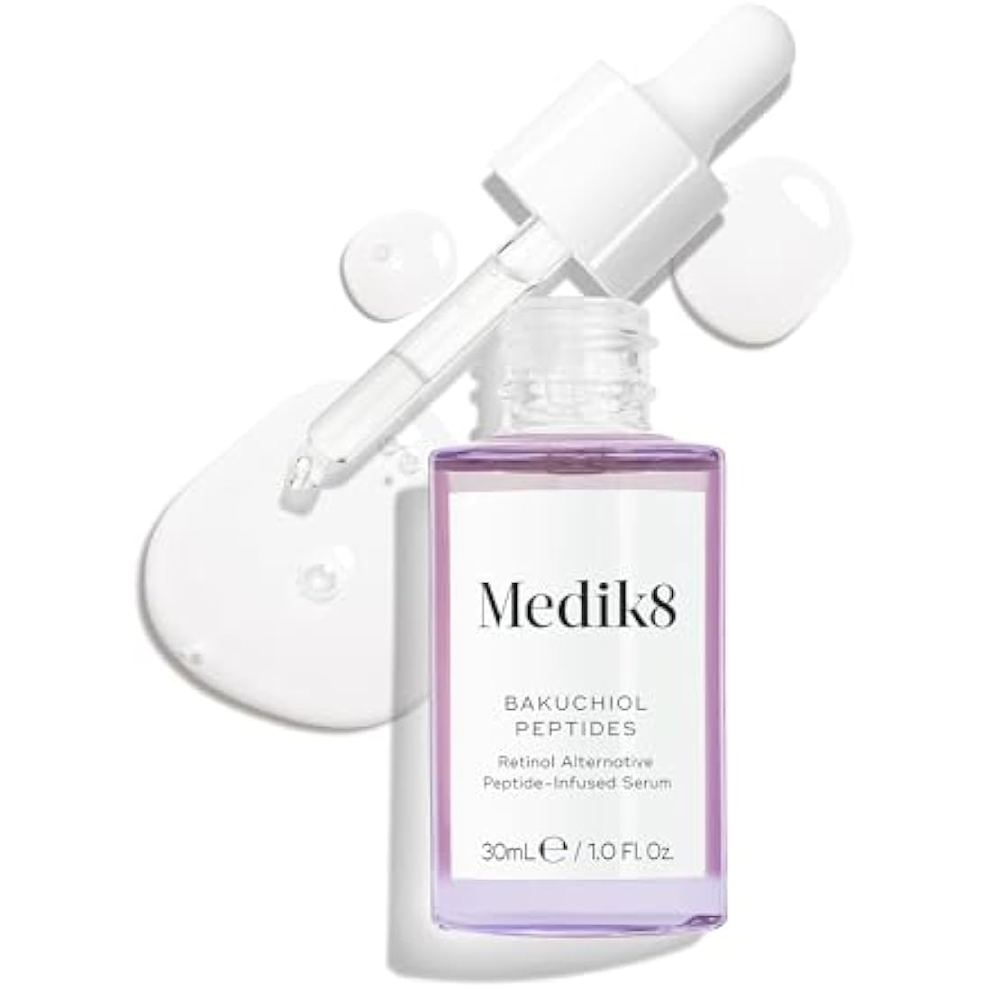 Medik8 Bakuchiol Peptides - Retinol Alternative Peptide-Infused Serum - 1.25% Bakuchiol - Plant-Based Retinol Alternative - 30ml
