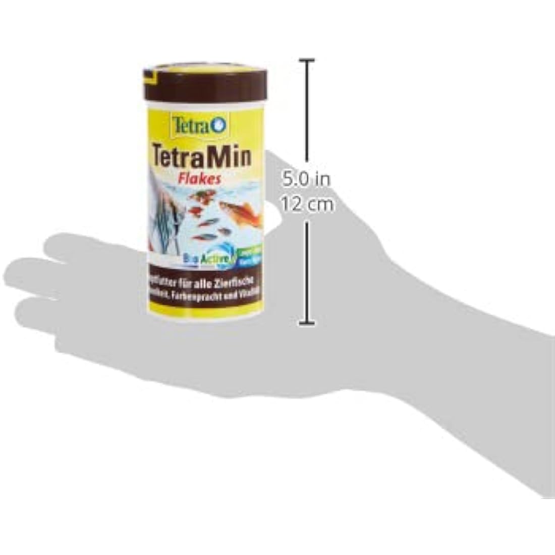 TetraMin Flakes - fish food in flake form for larger ornamental fish, balanced mixture for healthy fish and clear water, 250ml Can