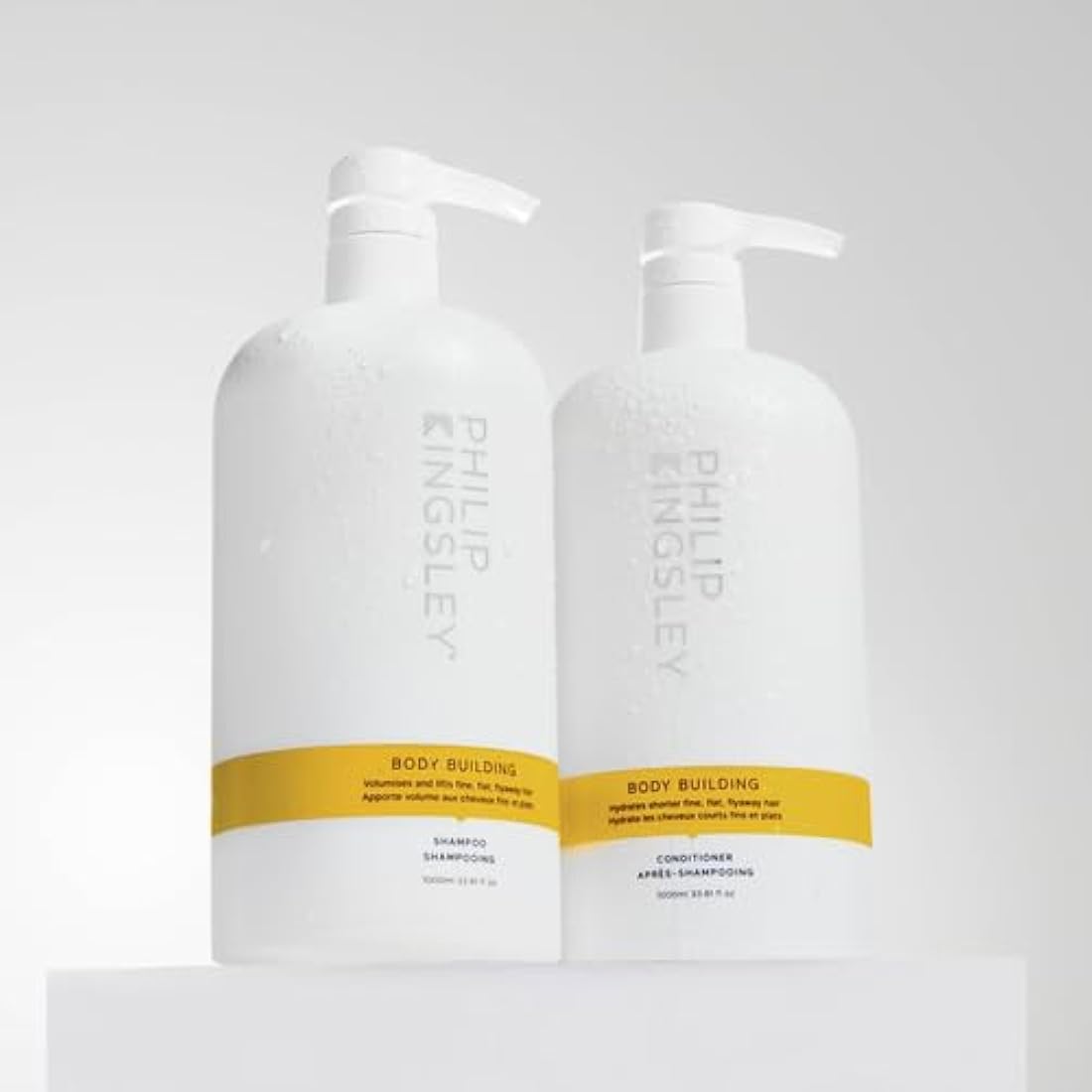 Philip Kingsley | Body Building Weightless Conditioner | Volumising Conditioner for Fine, Limp, Flat, Flyaway Short Hair | Hydrates, Thickens, Lifts and Adds Volume and Shine | 1000ml