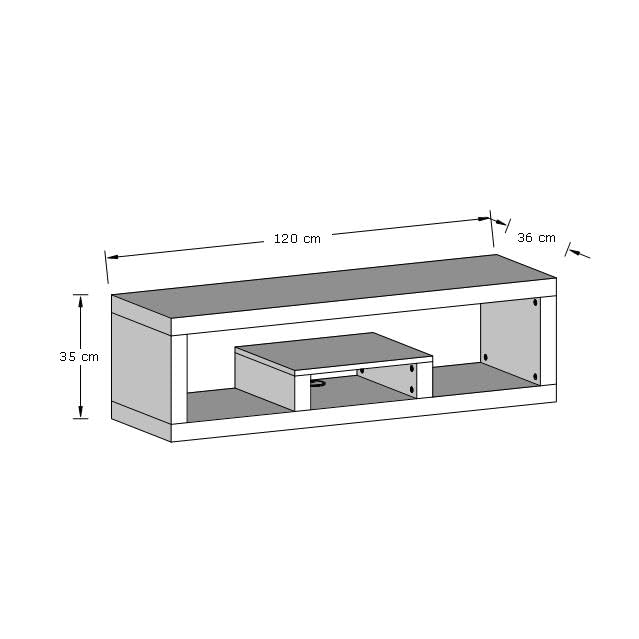 GFW TV Unit, Mango Wood, One Size
