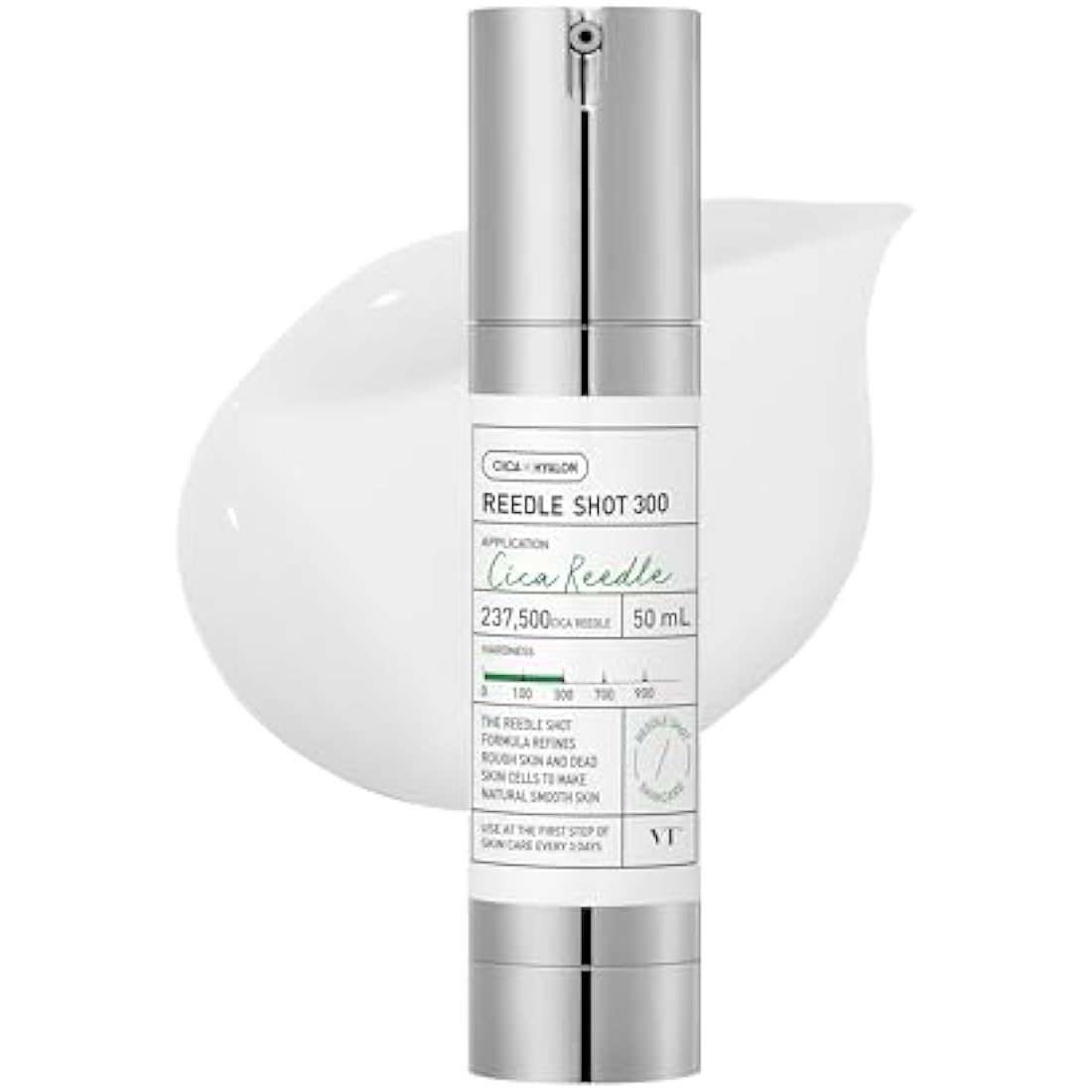 VT COSMETICS CICA Reedle Shot 300, Spicule Microneedling Serum for Pore Care & Exfoliation, Exosome & Centella Asiatica for Glass Skin, Smooth Skin Texture, Korean Skin Booster (1.69 Fl Oz / 50ml)