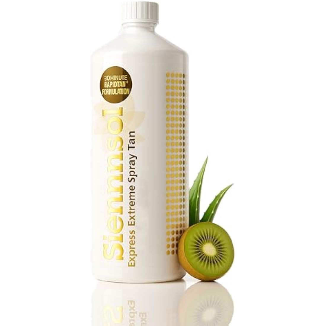 Siennasol Spray Tan Solution - 1 Litre; Extreme Extra Dark 20% DHA; Phthalate, Perfume & Paraben-Free; Aloe Vera & Kiwi Infused; Ideal for Salons & Mobile Tanners