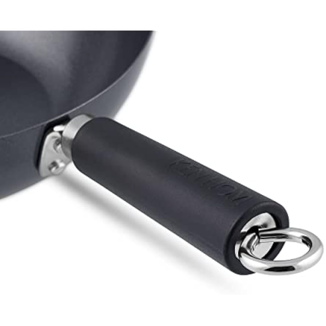Ken Hom Carbon Steel Mini Wok, 20cm, Excellence, Induction Hobs Suitable/Metal Tool Safe/Phenolic Handle, Includes 1 x Chinese Wok Pan, KH420001