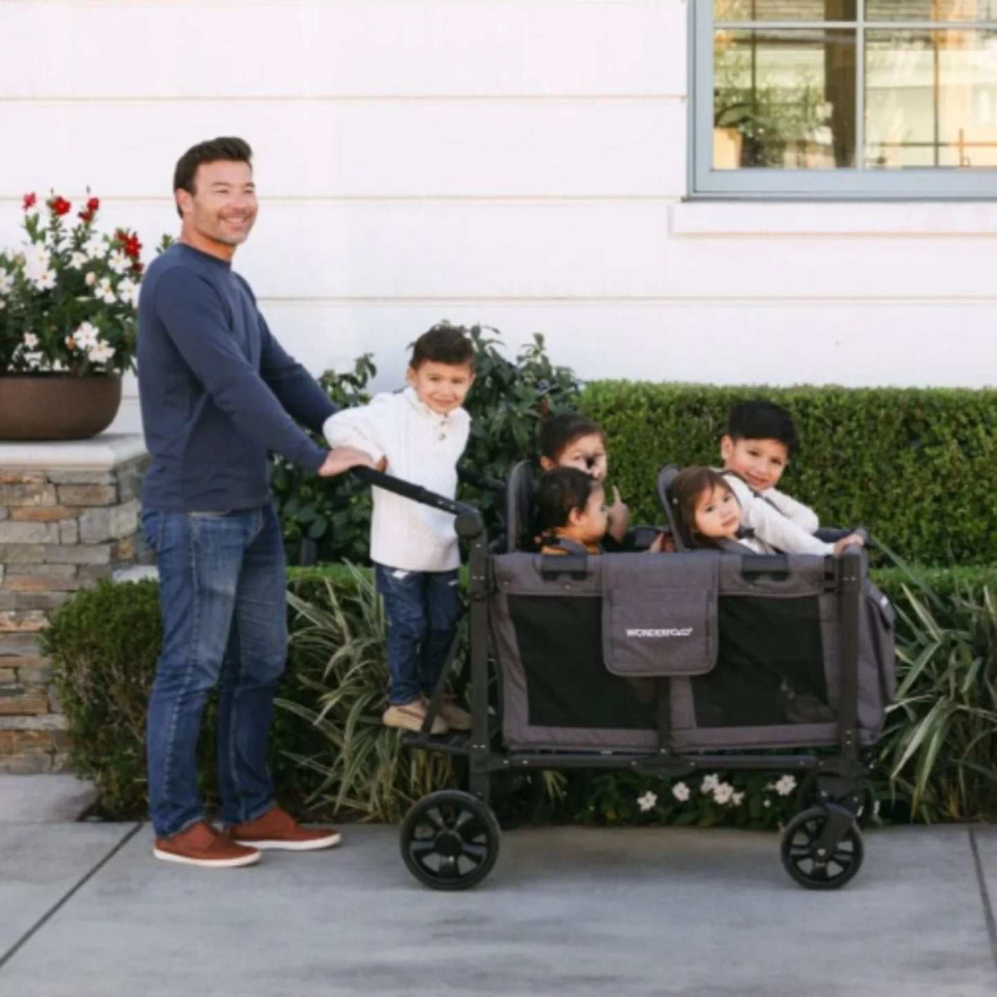 Wonderfold W4 Elite Pro Stroller Wagon - Charcoal Grey