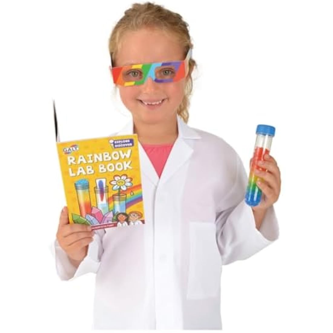 Galt Rainbow Lab - Explore & Discover Childrens Science Kit - 12 Science Experiments for Kids, Colourful Crystals - STEM Toys & National Curriculum Compatible - Gifts for Boys & Girls Ages 5 P