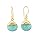 Gempires Green Amazonite Teardrop Dangle Earring for Women Gemstone Handmade Jewelry Dainty Simple Crystal Earrings Gifts