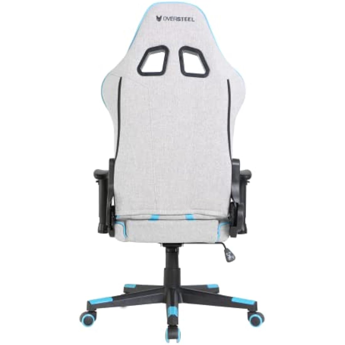 Oversteel - ULTIMET Professional Gaming Chair, Breathable Fabric, 2D Armrests, Height Adjustable, 180° Reclining Backrest, Gas Piston Class 3, Up to 120Kg, Gray/Blue