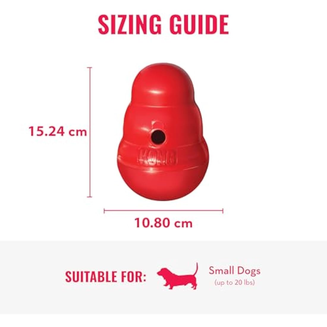 KONG Wobbler - Interactive Dog Toy for Treat Dispensing - Dog Slow Feeder for Healthy Eating - For Medium/Large Dogs