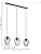 EGLO Newtown Vintage 3-Flame Pendant Lamp, Retro Black Steel Hanging Light, E27 Socket