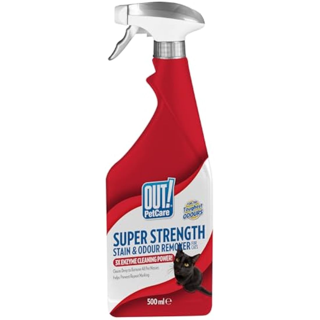 OUT! Super Strength Pet Stain and Odour Remover| Enzymatic Pro-Bacteria Cleaner 500 ml
