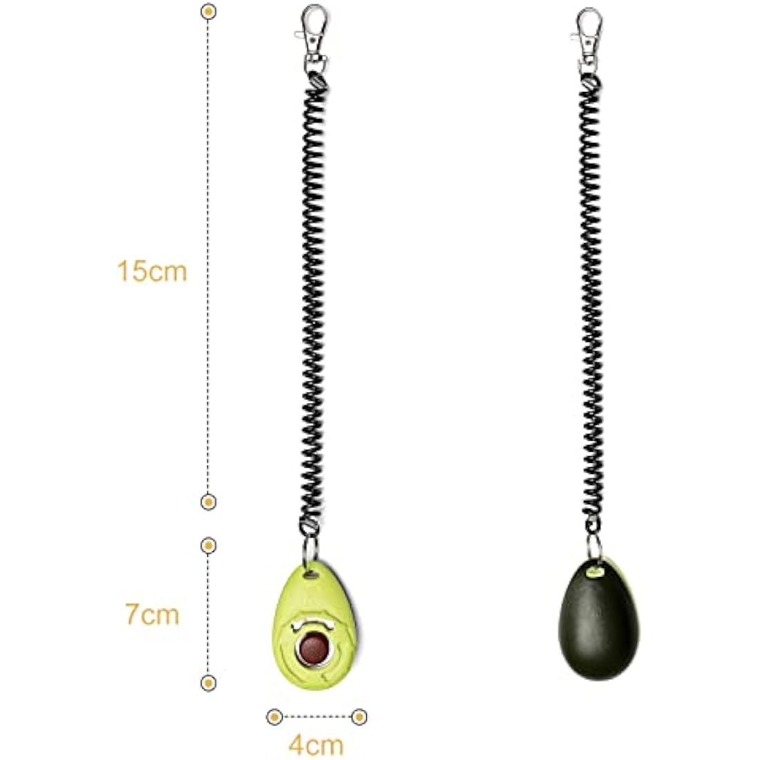 Toozey Dog Clicker, Pack of 5 Clickers with Wrist Strap, Clicker with Large Button, 5 Colours, Bonus E-Book (White+Grey+Pink+Blue+Green)