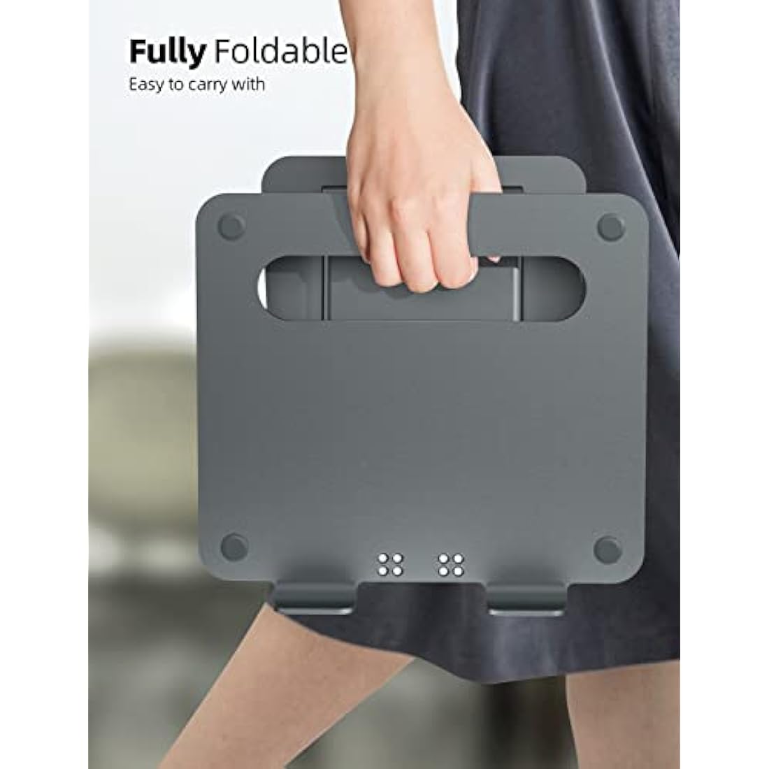 Nulaxy Laptop Stand for Desk, Adjustable Laptop Riser Ergonomic Laptop Holder Adjustable Height from 1.2" to 20", Supports up to 22lbs, Compatible with MacBook, All Laptops Tablets 10-17"(Space Grey)