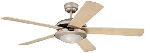 Westinghouse Ceiling fan Comet 78182-132 cm, E14, 40 W, coated in Titanium with Blades Reversible Light Maple/White
