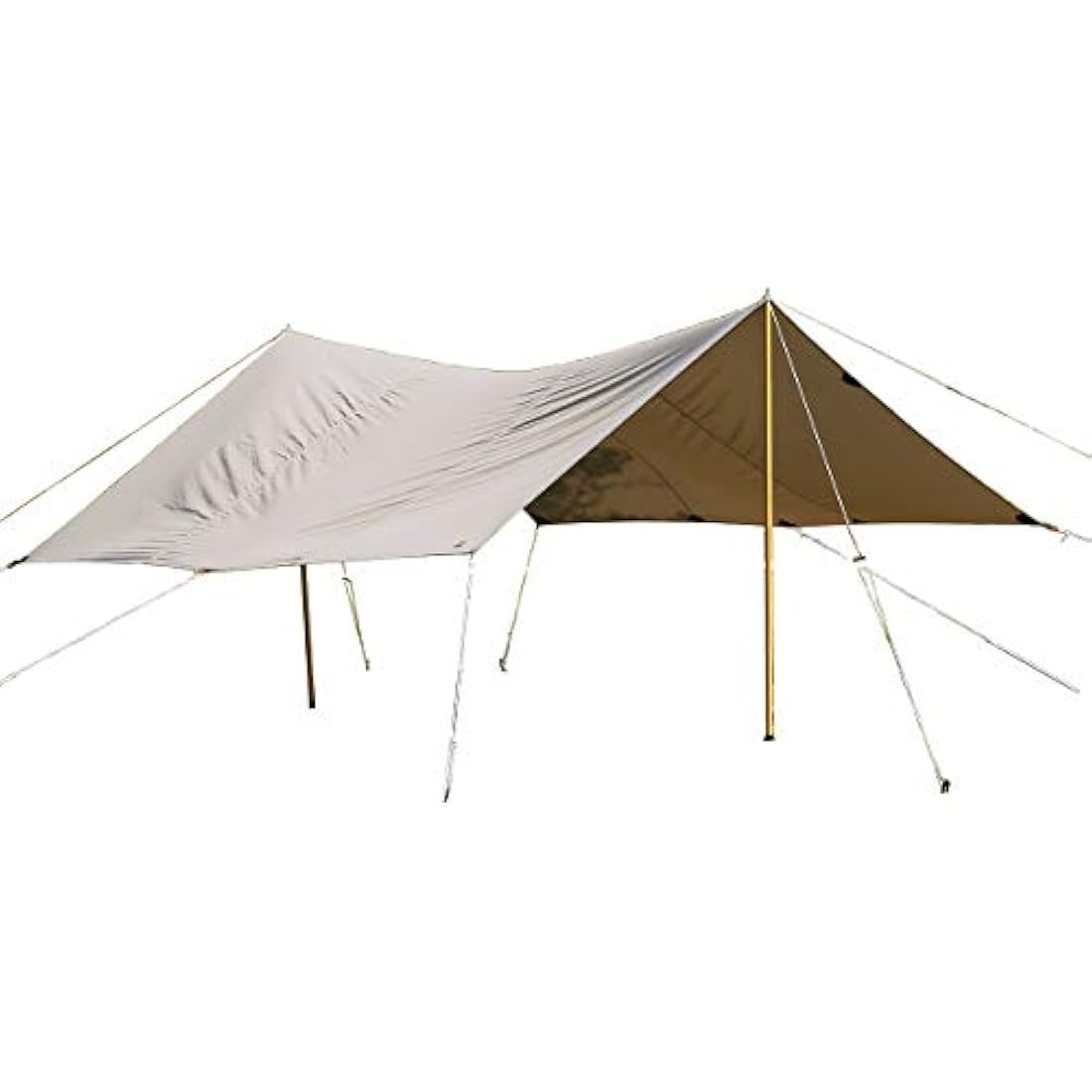 Tatonka Tarp 1 TC (425 x 445 cm) - Waterproof Tarp Made of Cotton Blend Fabric with Excellent UV Stability, Eyelets and Liners - Protects Against Sun, Wind and Rain - Beige