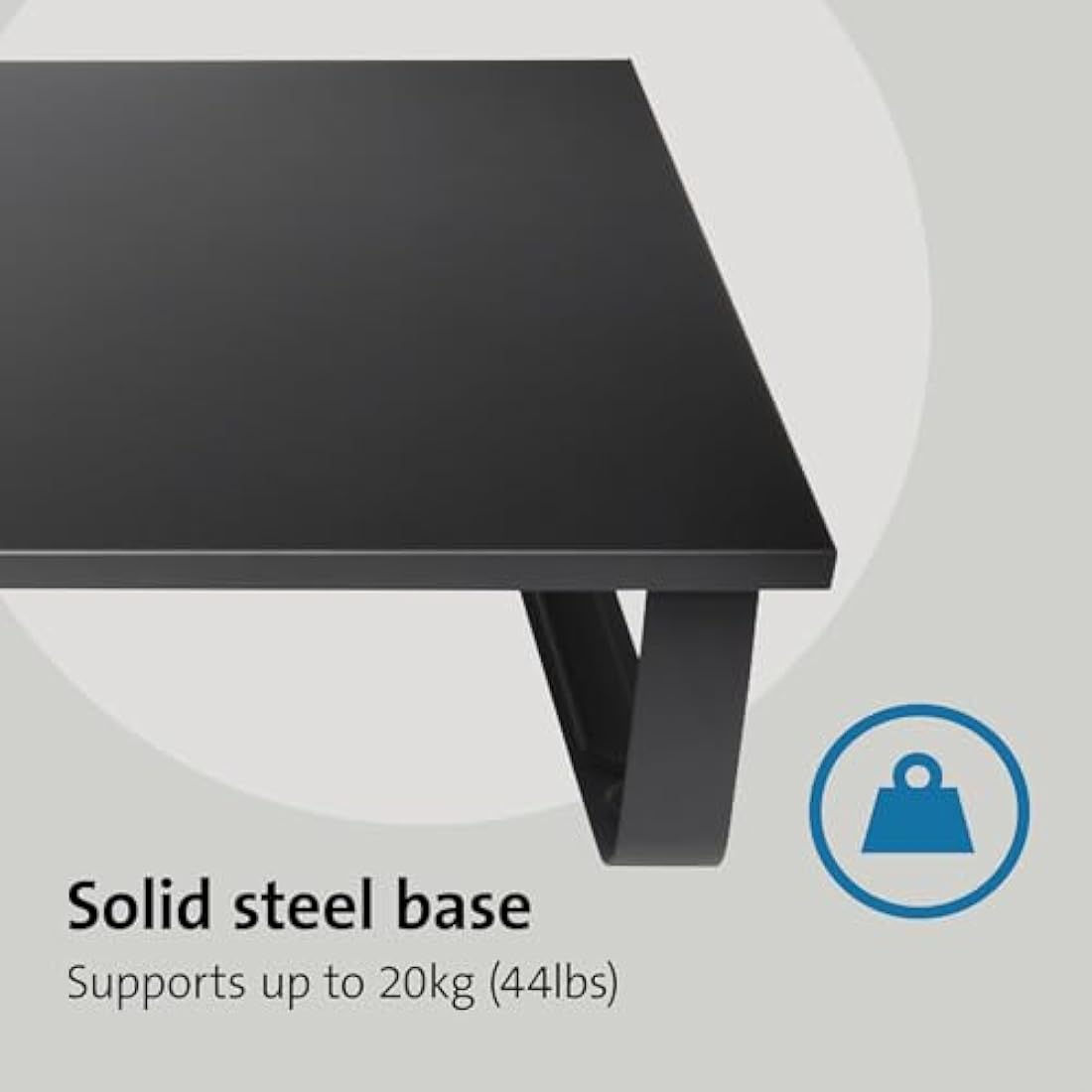 Kensington Extra Wide Monitor Stand for desks. Large computer stand/monitor stand/desk riser (K55726EU), Black