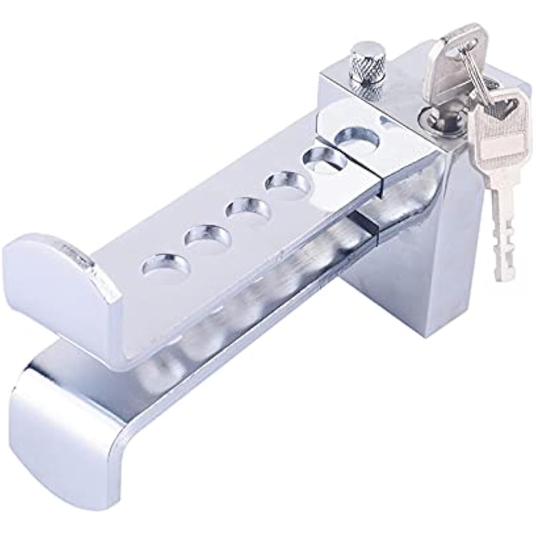 Car Pedal Lock Anti-Theft Device, 8 Holes Clutch Lock Automobile Steering Wheel Lock, Easy to Store Portable and Easy to Use Lock for Vans, Clutch Anti Theft Van Key Locks