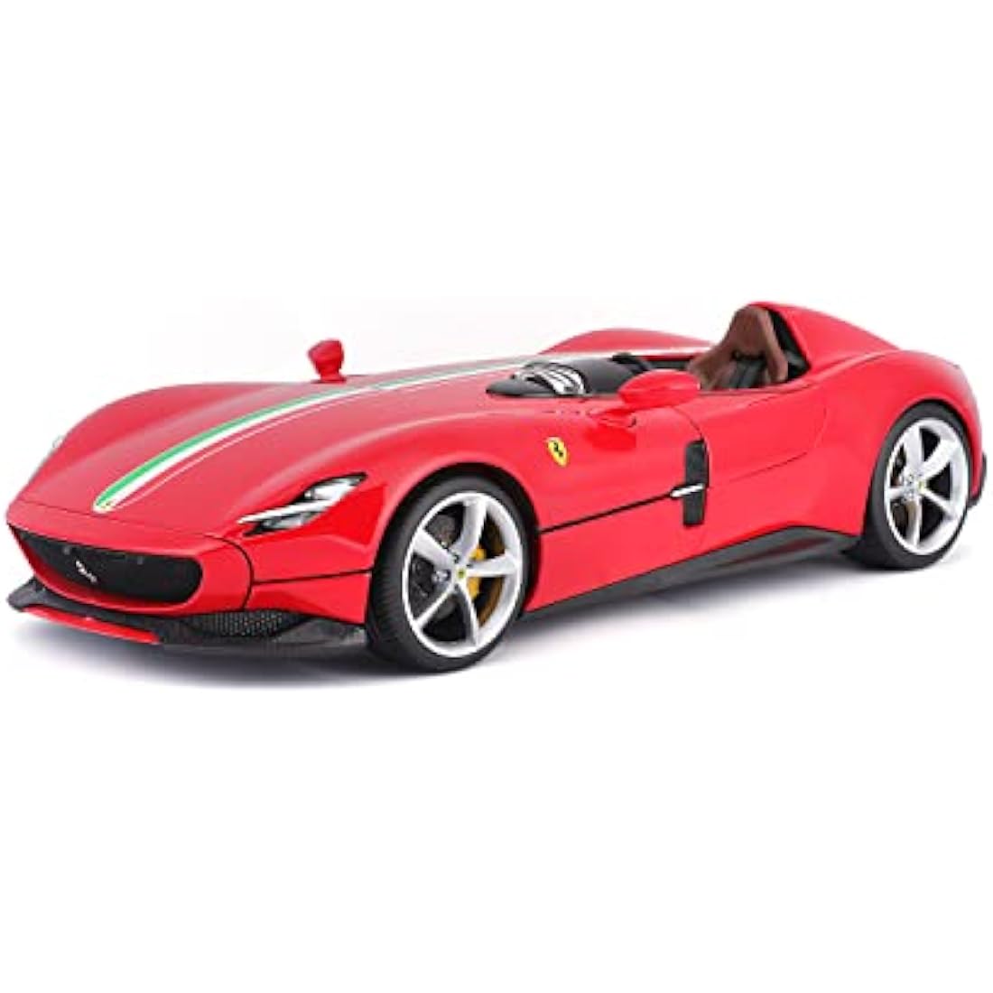 Bburago FERRARI SIGNATURE MONZA SP-1 Super Car – 1:18 Scale – Incredibly Detailed Die-Cast Replica Collectible Model Vehicle, Red