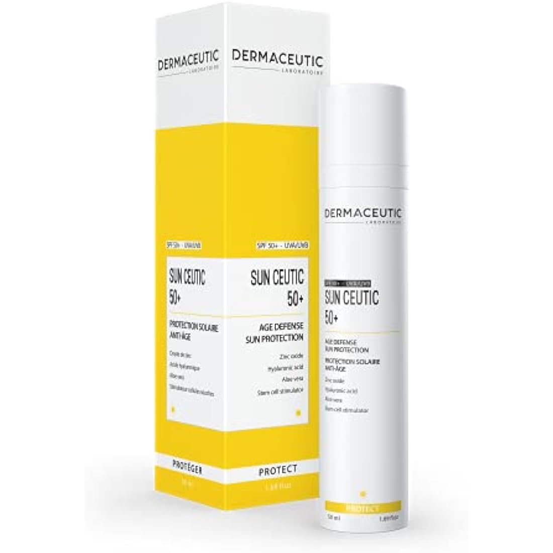 Dermaceutic Sun Ceutic 50+ - Sun cream SPF 50+ - Full spectrum protection sunscreen with powerful UVA/UVB filters - Defense face sun block - 50ml