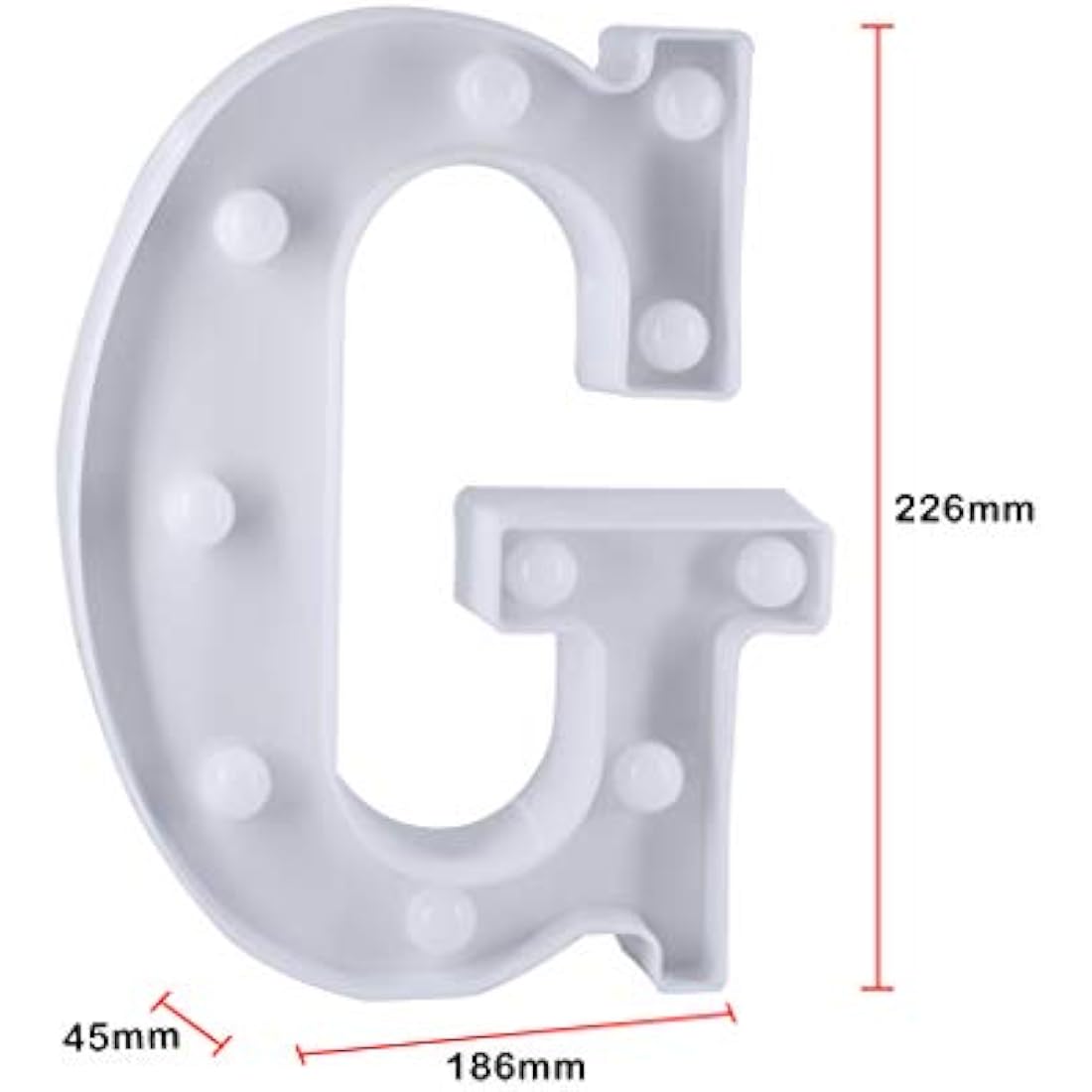 HONPHIER® Letter Lights Decorative LED Alphabet Lights Marquee Decoration Light Up Sign Night Light Battery Operated for Birthday Party Wedding Receptions Holiday Bar Home Bedroom Bath Bar Decor (G)