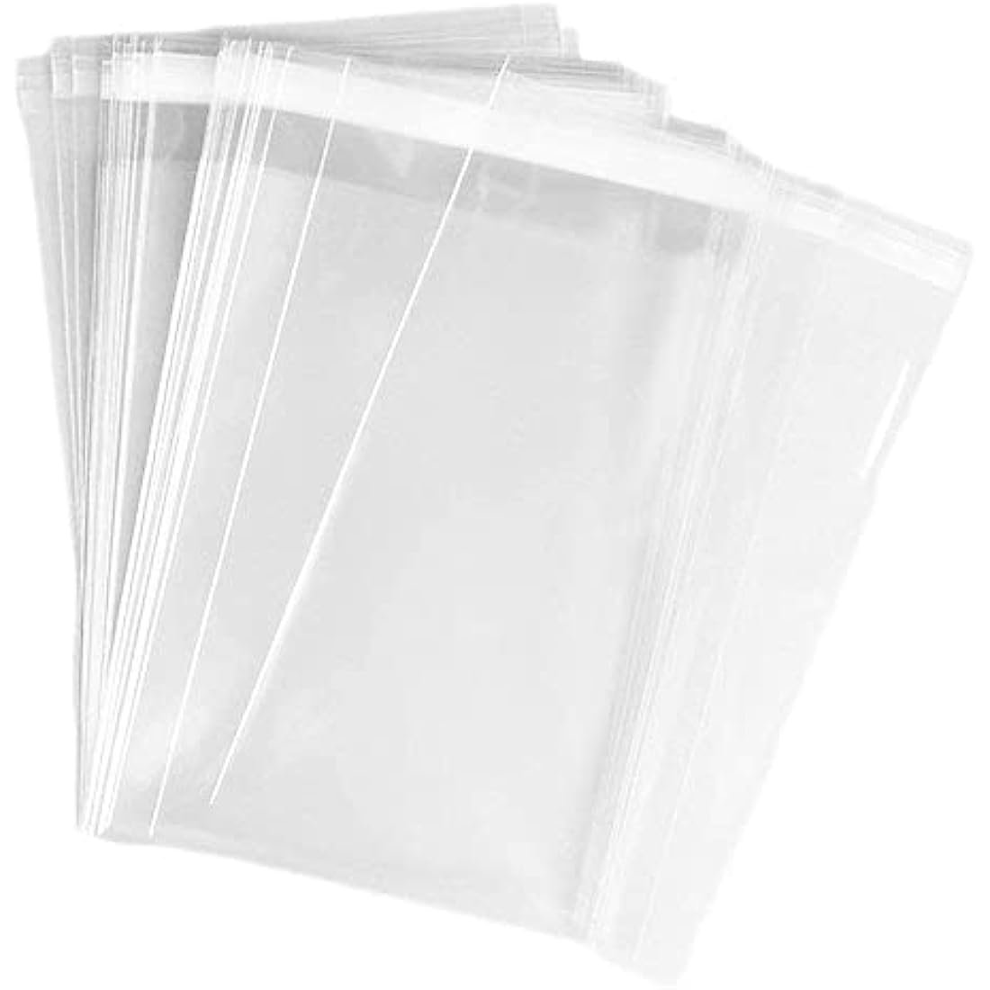Sabco - 100 Clear Display Bags- Cello Bags OPP- Self Seal Cellophane For Presentation - Food Safe -10 Sizes - Ideal For FBA Cards Envelopes Pictures (12 x 16")