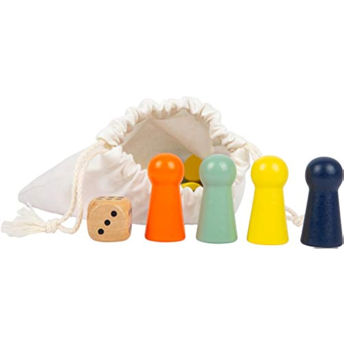Small Foot 11783 Ludo XL Wooden for Four Players, Board Game for the Whole Family in Large Format, Age 4 and Up