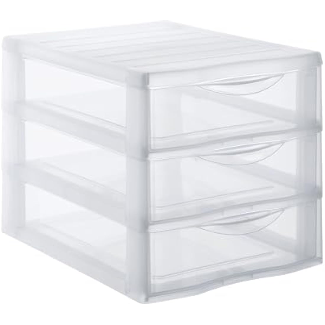 Rotho "Orgamix" Drawer Box With 3 Drawers, Transparent, A4
