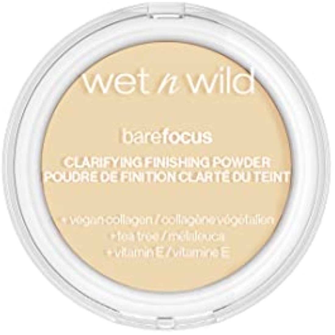 Wet n Wild, Bare Focus, Makeup Clarifying and Finishing Powder, Translucent and Matte for a Flawless Makeup Base, Long-Lasting, with Hyaluronic Acid and Vitamin E, for Fair/Light Skin Tones