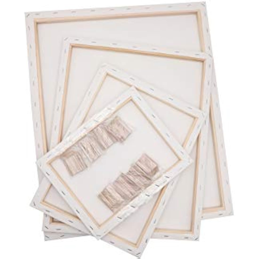 Artme Pre-Stretched Canvas 8pcs –24x30, 30x40, 40x50, 50x60 Assorted Artist Framed Canvas/ 280GSM/100% Cotton/Blank/Triple Primed/Acid Free/Medium Grain/ 1.7cm - Acrylic/Oil