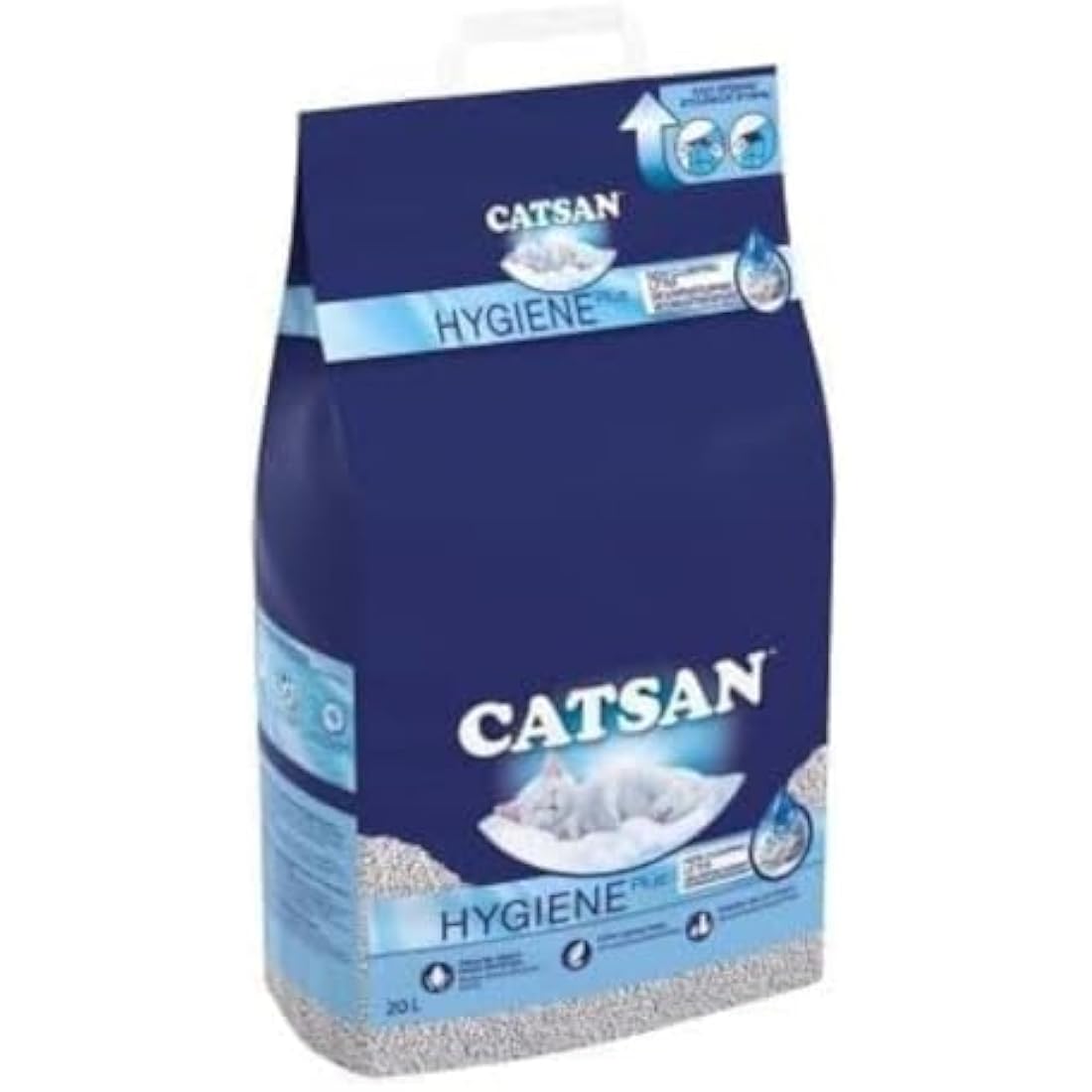 Catsan Hygiene Non-Clumping Cat Litter, 3 Packs (3 x 20L)
