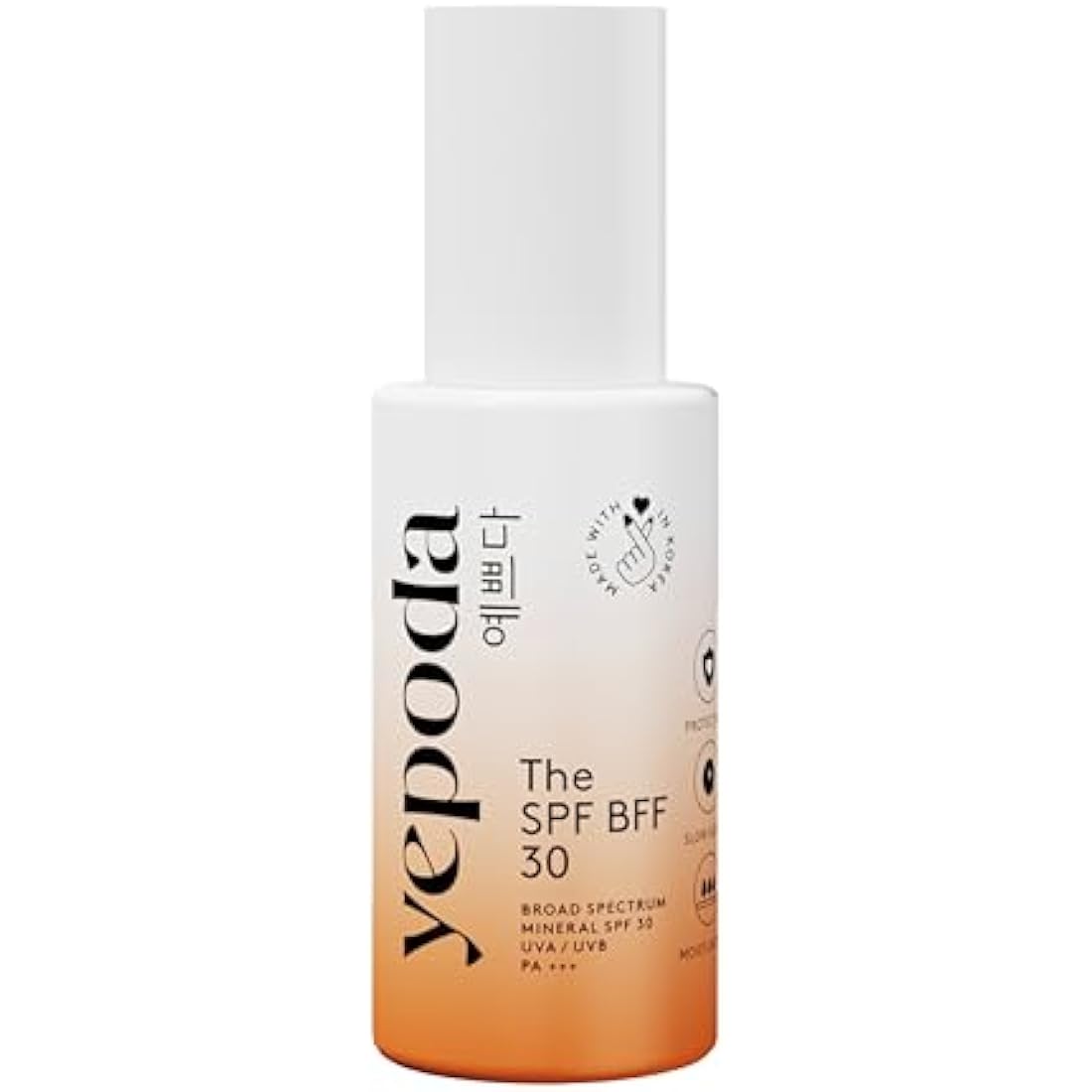 Yepoda Tinted Sunscreen - The SPF BFF, Day Cream with Sun Protection Factor (SPF 30), Mineral Zinc Sunscreen with Moisturizing Aloe Vera and Hyaluronic Acid (50 ml)