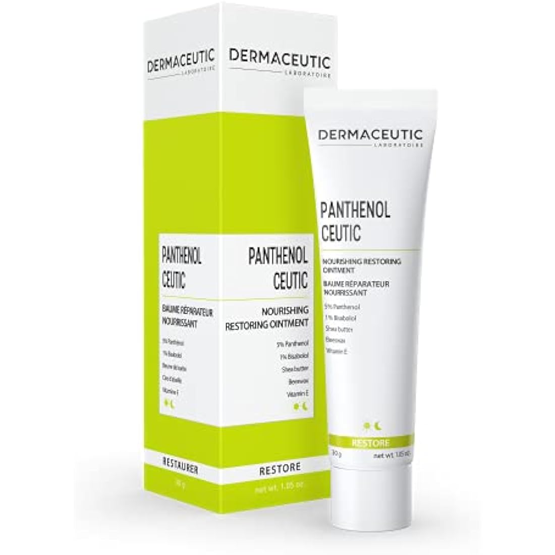 Dermaceutic Panthenol Ceutic - Nourishing Restoring Ointment with Panthenol, Shea Butter, Beeswax and Vitamin E - Immediate comfort for dry, sensitive and irritated skin - 30g