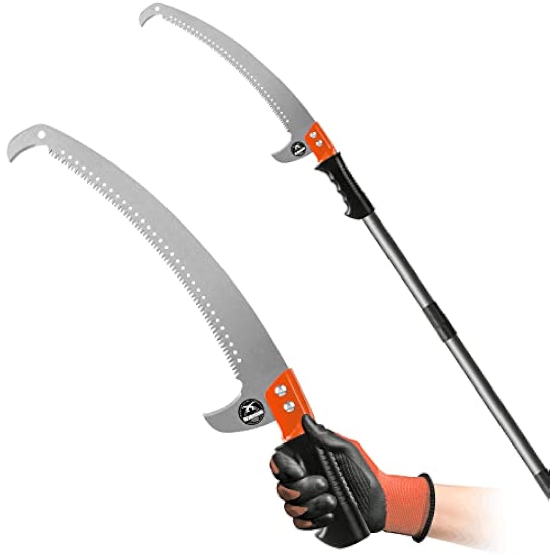 Walensee Pole Saws for Tree Trimming 426cm Lightweight Manual Stainless Steel Extension High Pole Pruning Pole Saw with Blade for Trimmer Branches Pole Cutter Pole Pruner at Forestry Yard Garden Patio