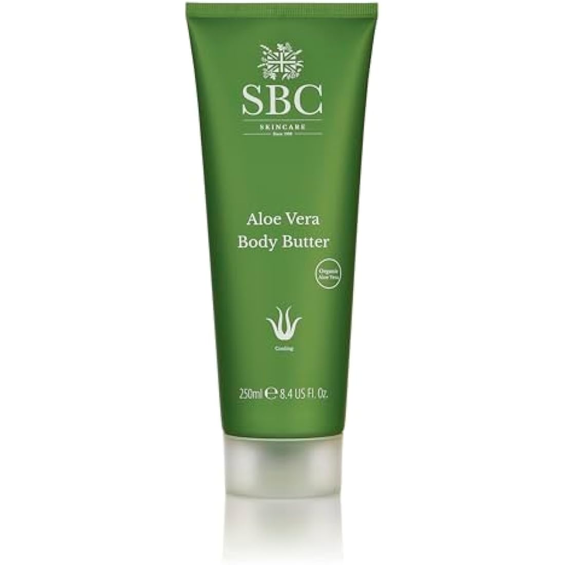 SBC Skincare Aloe Vera Body Butter 250ml, Hydrating & Cooling After-Sun Moisturiser, With Refreshing Aloe Vera, Shea Butter & Vitamin E for Dry or Irritated Skin, Vegan & Fast-Absorbing Lotion