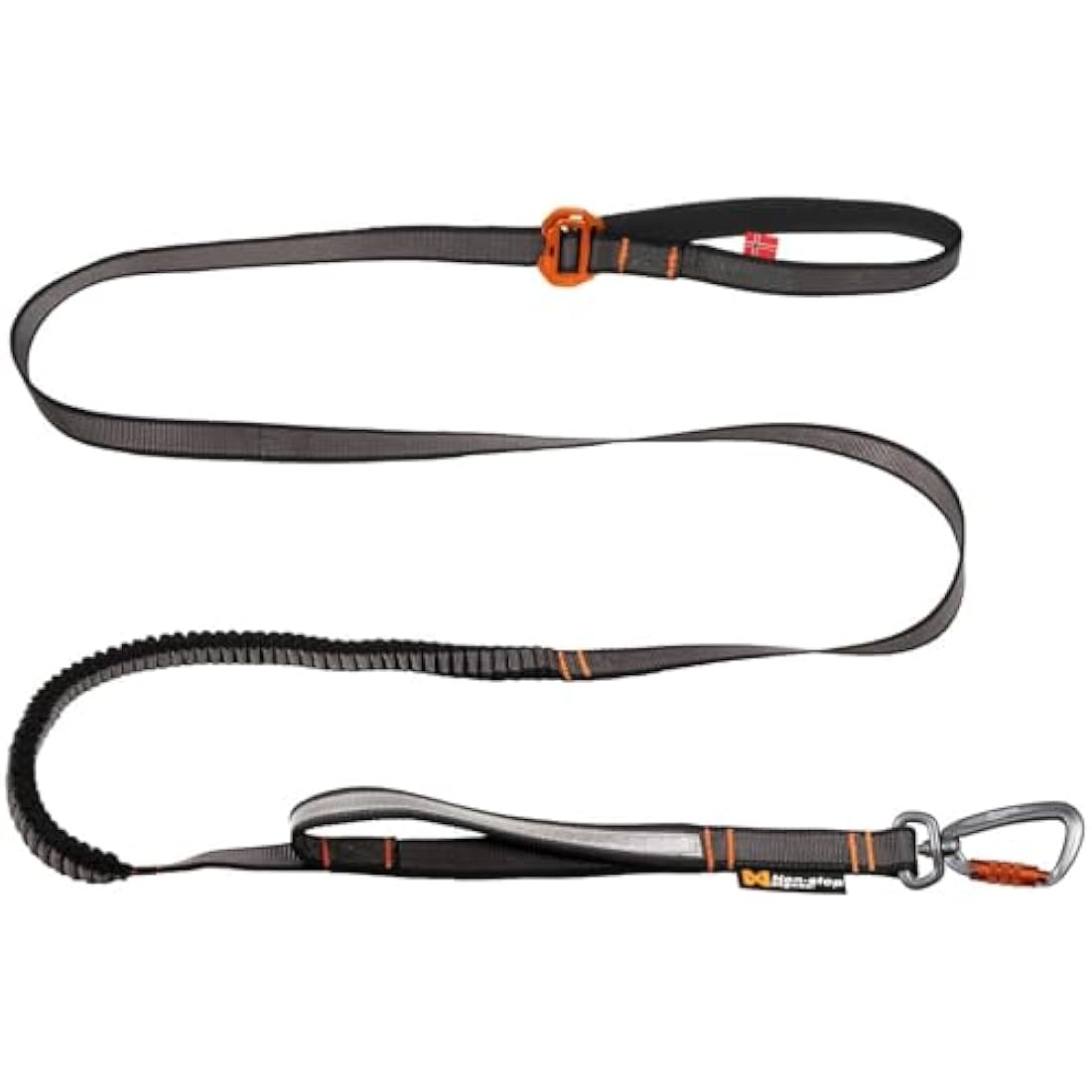 Non-Stop Dogwear Touring Bungee Adjustable Leash, Black - 23mm