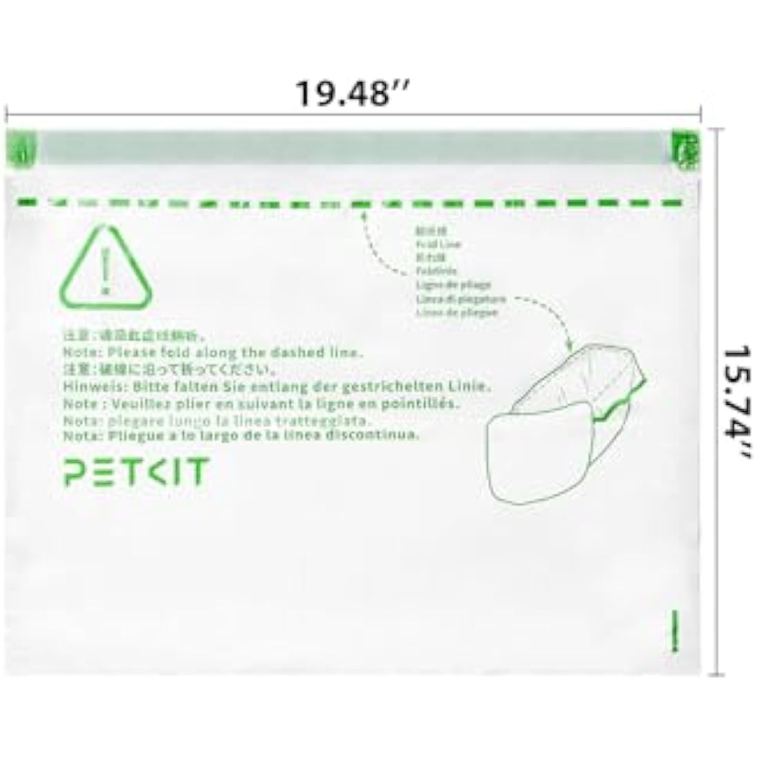 PETKIT Cat Litter Box Liners for PURA MAX Pro and PURA MAX 2 Self Cleaning Cat Litter Tray, Waste Bags Replacement, 49.5 * 40cm (90 Bags)