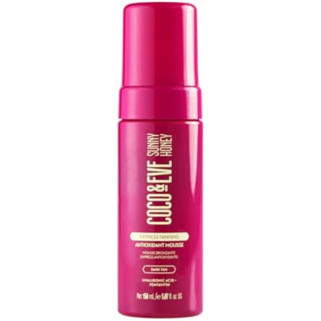 Coco & Eve Express Tanning Antioxidant Mousse - Best 1 Hour Streak-Free Sunless Deep Tan | Fast, Instant, Natural Dark Glow. Moisturizing Tanner with DHA, Hyaluronic Acid, Coconut Extract (150ml)