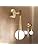 Nordic Wall Lamp Creative Golden Drop-Shaped Glass Metal Wall Light for Dining Room/Bedroom/Living Room/Study,White Light