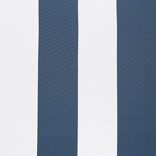 Sun Zero Valencia 2-Pack Cabana Stripe Indoor/Outdoor UV Protectant Energy Efficient Grommet Curtain Panel Pair, 54" x 108", Indigo