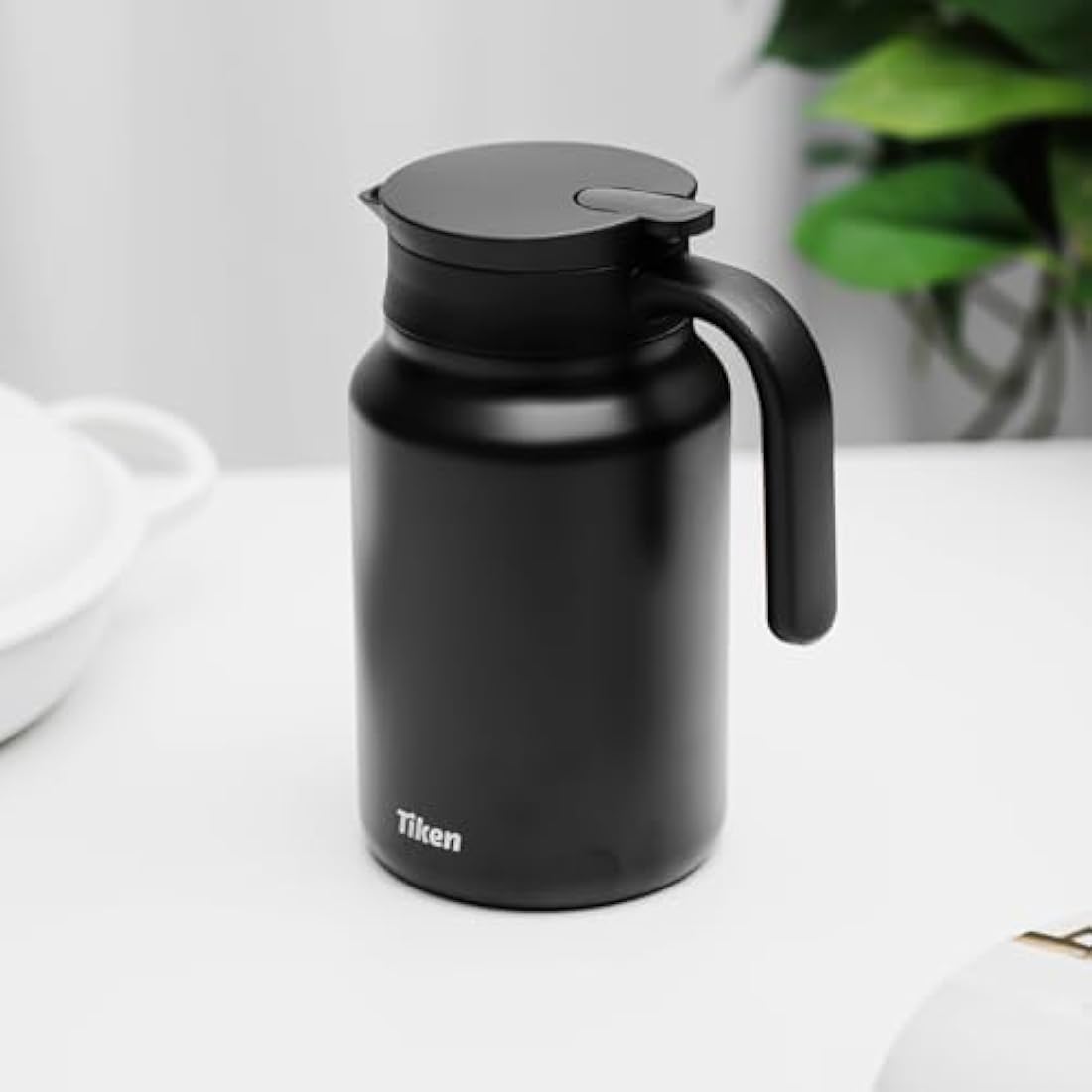 Tiken 1.5L Thermal Coffee Carafe Jug, Double Walled Stainless Steel Insulated Vacuum Coffee Flask for Hot &Cold Drinks