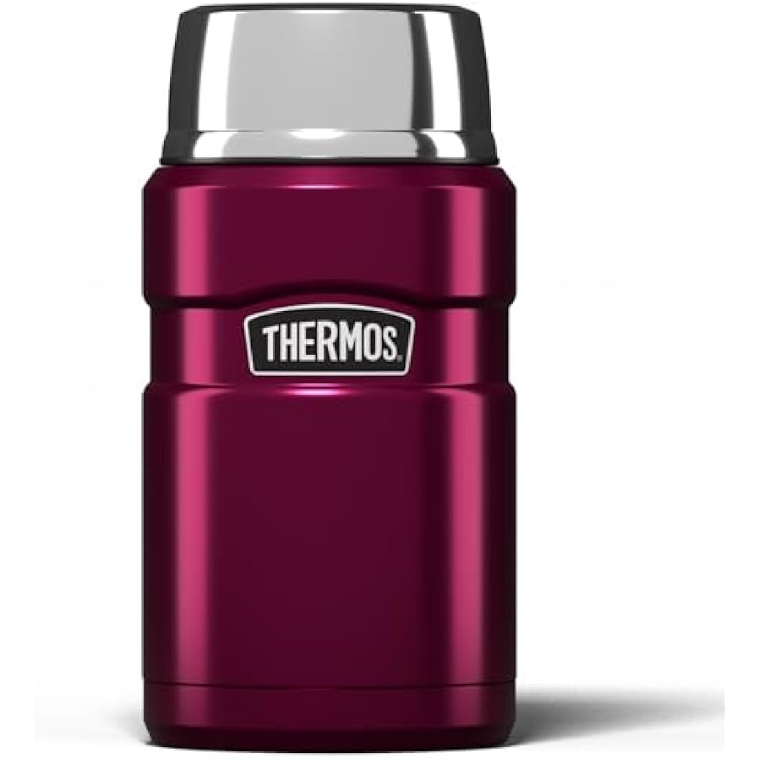 Thermos Stainless King Food Flask, 710ml Capacity - Sleek Multi- Purpose Flask for Daily Food Prep - Durable Stainless Steel with Raspberry Finish - Ideal for On-The-Go Meals & Drinks